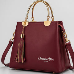 Christian Dior Tassel Top Handle Shoulder Bag with Strap