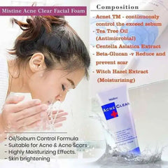 Mistine Acne Clear Facial Foam - 85ml