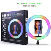 MJ26 10 Inch RGB Led Ring Light With PHONE HOLDER