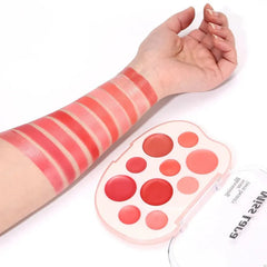 Miss Lara Aesthetic Lip & Cheek Cream - 10 Colors Palette