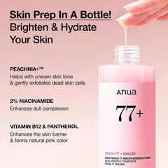 Anua Peach 77 Niacin Essence Toner - 250ml (Made In Korea)