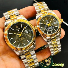 Rolex Sky-Dweller style pair watch