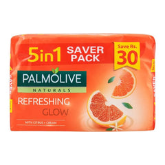 Palmolive Naturals Refreshing Glow Soap, 5-In-One Pack - 5x110g