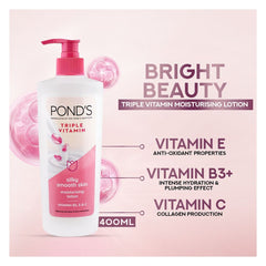 Pond's Triple Vitamin Moisturizing Lotion, Silky Smooth Skin