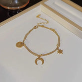 Stainless steel Celestial Charm Bracelet