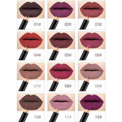 Nice Face 12 Colors Matte Lip Liner Pencil Set