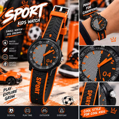 Kids Sports Watch – Commando Colours with Silicone Rubber Strap