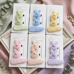 Cute Plush Bunny Hair Clip - Each