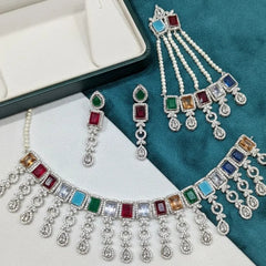 Zircon Necklace Set for Women – AD Super Design Premium Quality