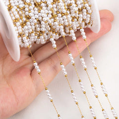 Stainless Steel Beaded Chain Permanent Bracelet - 5m