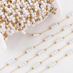 Stainless Steel Beaded Chain Permanent Bracelet - 5m