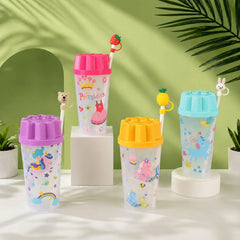 colorful kids sipper cup with leak-proof lid and built-in straw for easy - Each