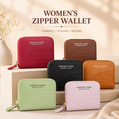 Imported Short Ladies duable zipper Wallets - Each