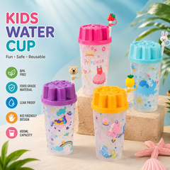 colorful kids sipper cup with leak-proof lid and built-in straw for easy - Each