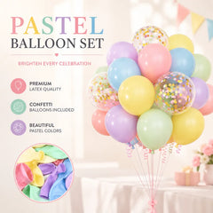 Premium Pastel Balloon Set - Pack of 20