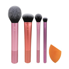 Real Techniques Everyday Essentials Brushes And Sponge Set