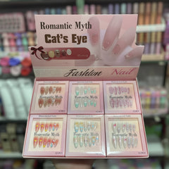 Romantic Myth Cat's Eye Press On Gel Nails