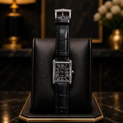 Classic Leather Rectangular Dial Watch