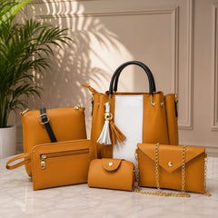 Jimmy Choo Brown 5 Piece Handbag Set