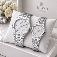 R•W•D Quartz Ladies and Gents Couple Watch Set - WITH NORMAL BOX