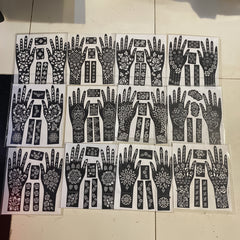 Full Hand Mehndi Stencil Design