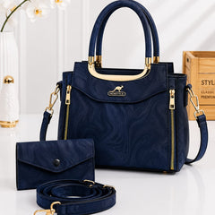 Premium Women's Handbag Set - 2 Pcs Set - Handbag + Matching Wallet