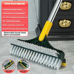 2-in-1 Rotatable Floor Scrub Brush & Rubber Squeegee Wiper