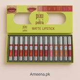 Pack of 12 Pixi Beauty Matt Lipsticks