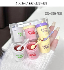 CAPPUVINI Stain-resistant Straw Cup Lip Gloss 3(Pcs) Set