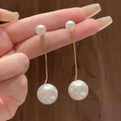 Two In One Pearl Drop Earrings
