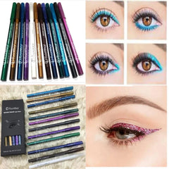 Flormar Waterproof Pencil Eyeliners - Pack of 12