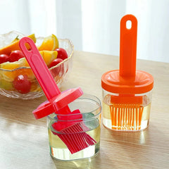 Oil Bottle with Silicon Brush for Kitchen