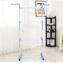 Three Layer Cloth Rack with Stainless Steel Rods