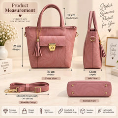 Women's Premium Marbled PU Leather Handbag