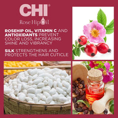 CHI Rosehip Oil Protecting Conditioner, Sulfate & Paraben Free, For Color-Treated Hair - 340ml