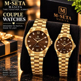 M-Seta Stylish Men’s & Ladies’ Matching Watches = With bOx
