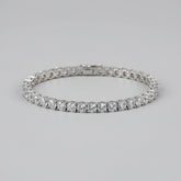 Classic Silver Crystal Tennis Bracelet