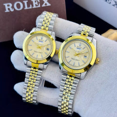 Rolex Datejust Style Couple Watches with Dark Dials