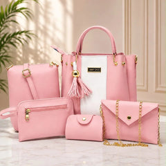 Jimmy Choo Brown 5 Piece Handbag Set