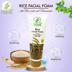 Herbicals Cosmetics Rice Face Wash for Extra Whitening - 100ml