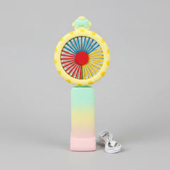 Rainbow Color rechargeable Fan