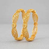 Gold Plated Traditional Cutout Bangles