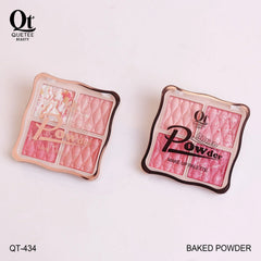 Quetee Beauty Baked Powder 4 Colors Highlighter Palette