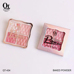 Quetee Beauty Baked Powder 4 Colors Highlighter Palette