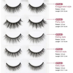 Magnetic Eyelash With Magnetic Liquid Eyeliner & Tweezer