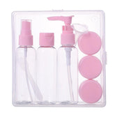 Travel Refillable Bottles Set with Pouch – 6Pcs
