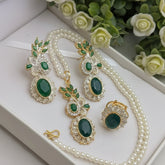 Zircon Combo Party Set – High Quality Oval Shape Jewellery