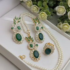 Zircon Combo Party Set – High Quality Oval Shape Jewellery