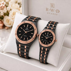 R•W•D Quartz Ladies and Gents Couple Watch Set - WITH NORMAL BOX
