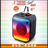 Xtreme Twist 860 Rechargeable Mobile Bluetooth 8" Speaker with Wireless Mic & Remote
